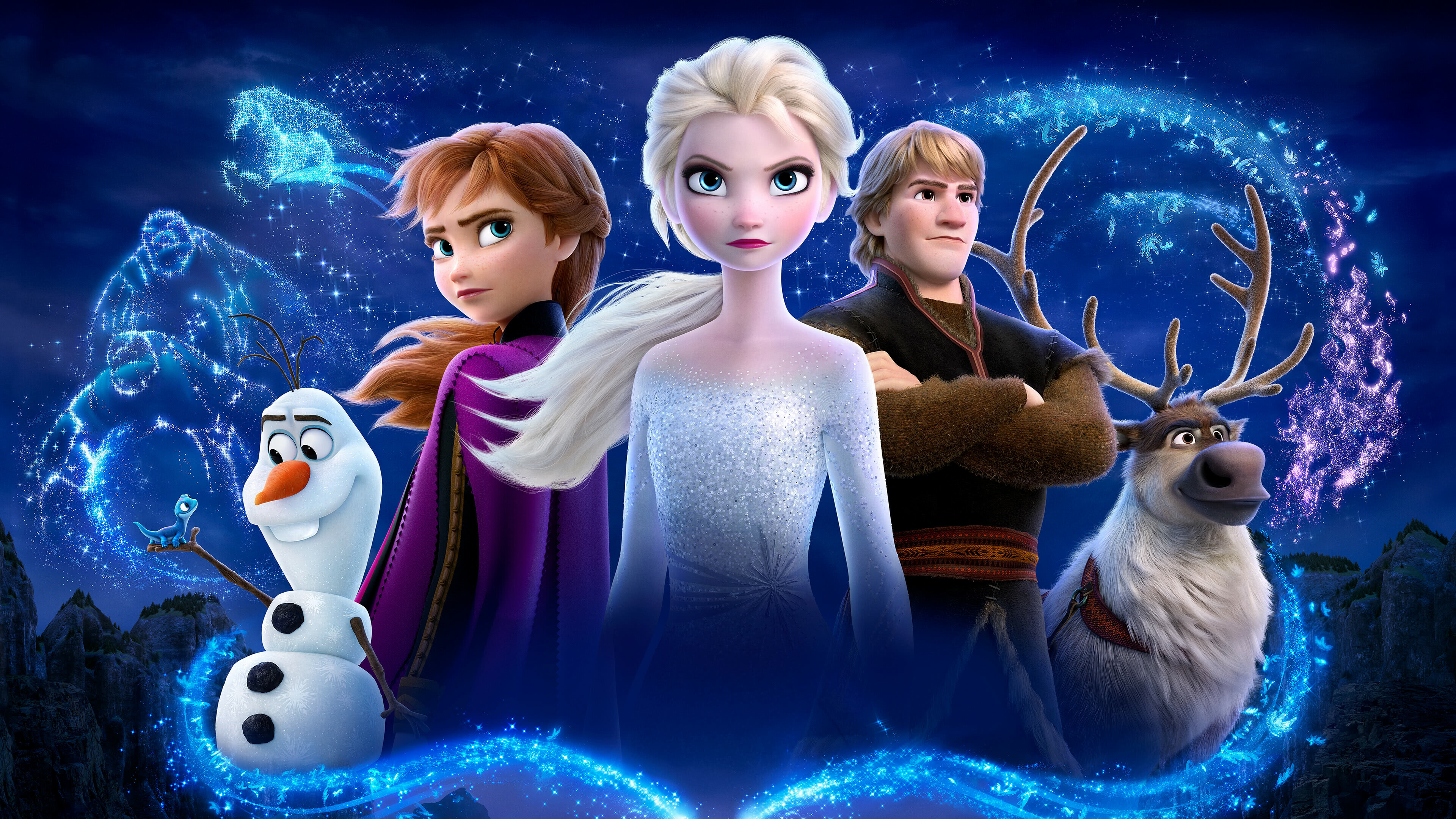 Main characters, Frozen Wallpaper, 3840x2160 4K Desktop