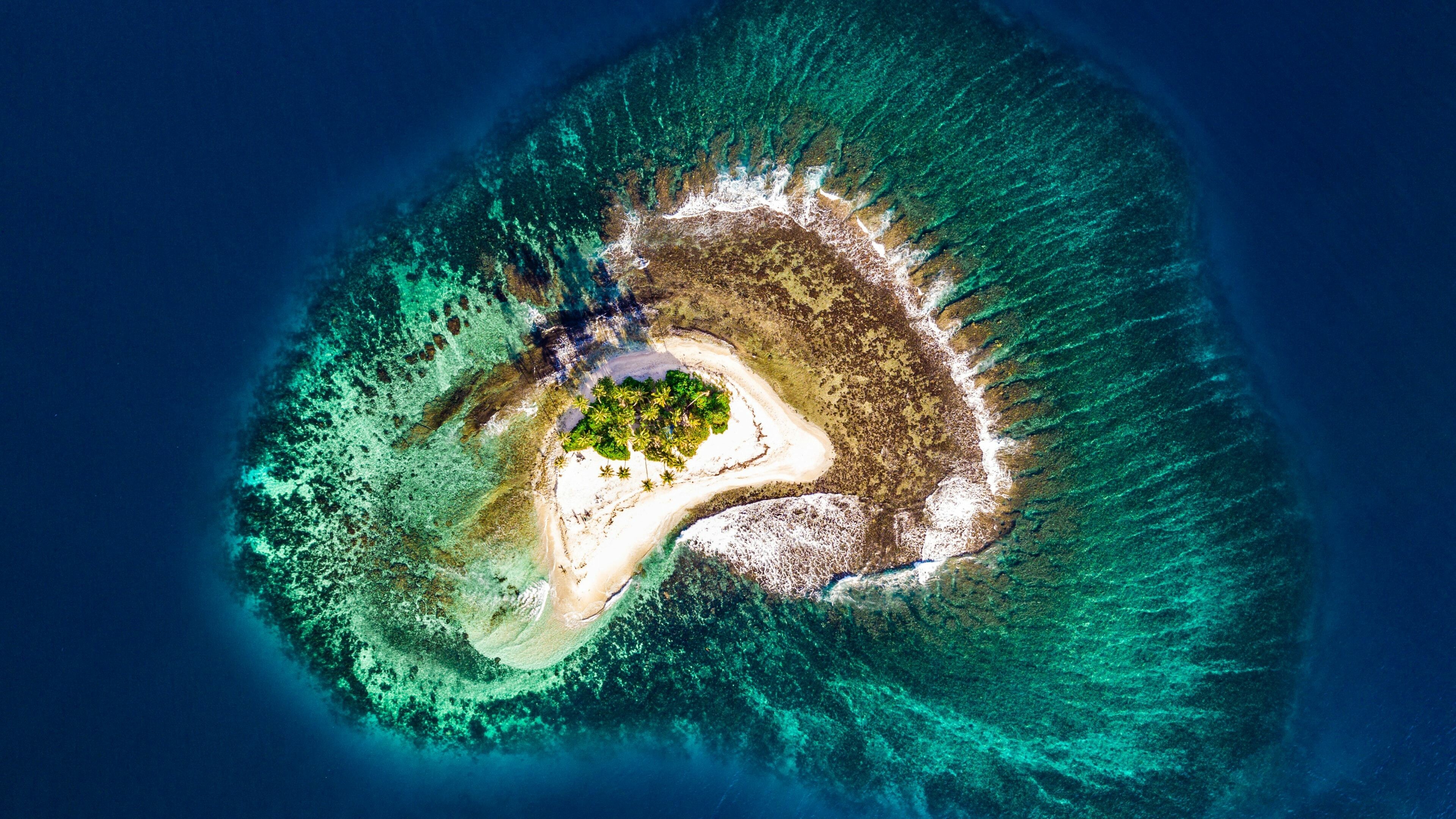 Drone view beach, Seaside beauty, HD wallpapers, Breathtaking scenes, 3840x2160 4K Desktop