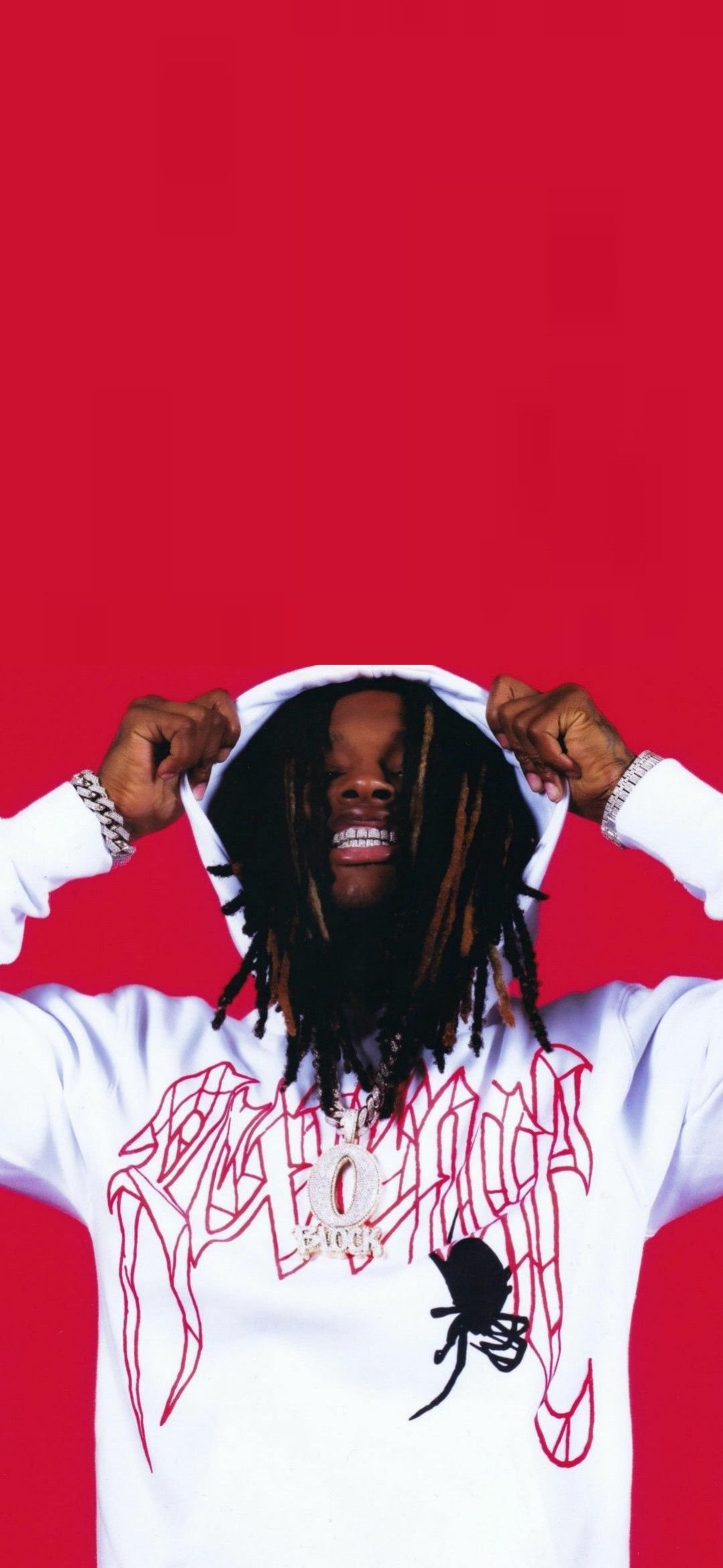 King Von, Aesthetic wallpaper, Rapper's unique style, 1080x2340 HD Phone