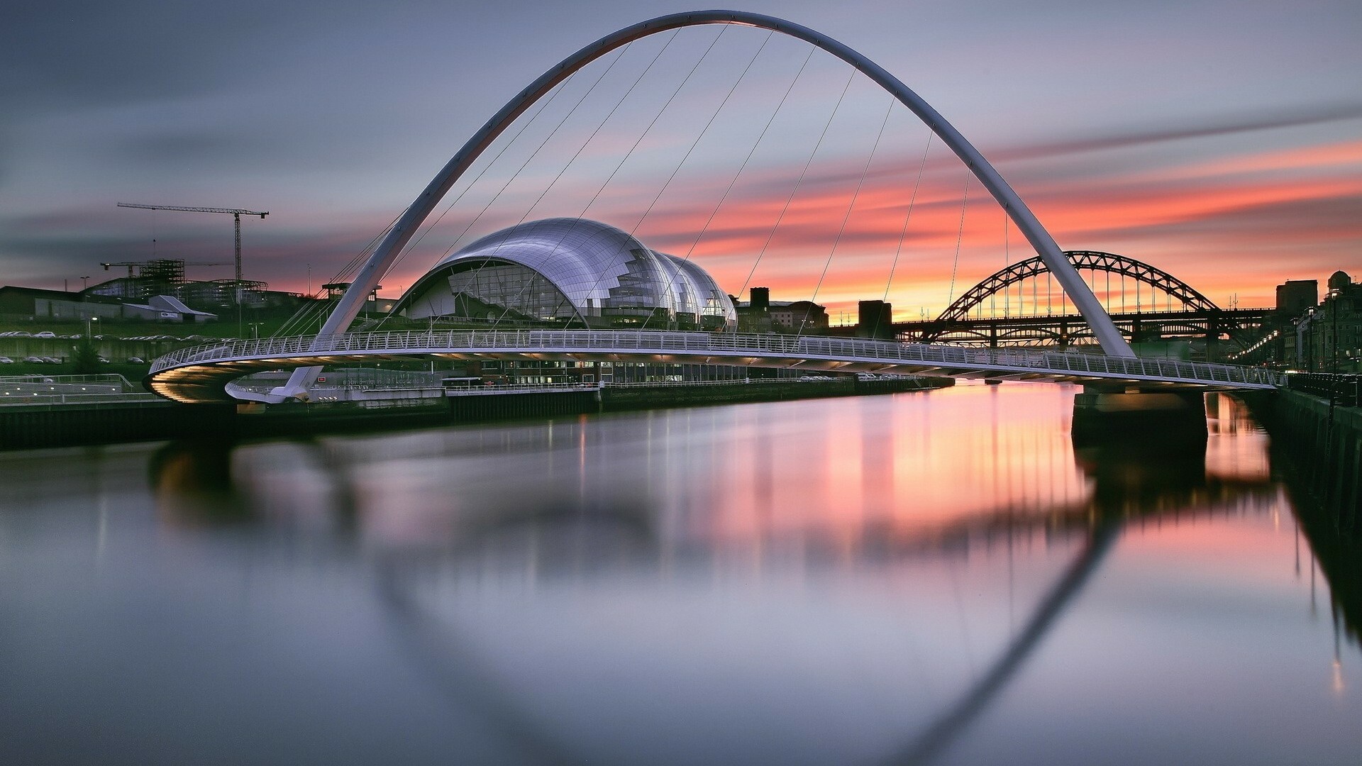 Gateshead Bridge, United Kingdom Wallpaper, 1920x1080 Full HD Desktop
