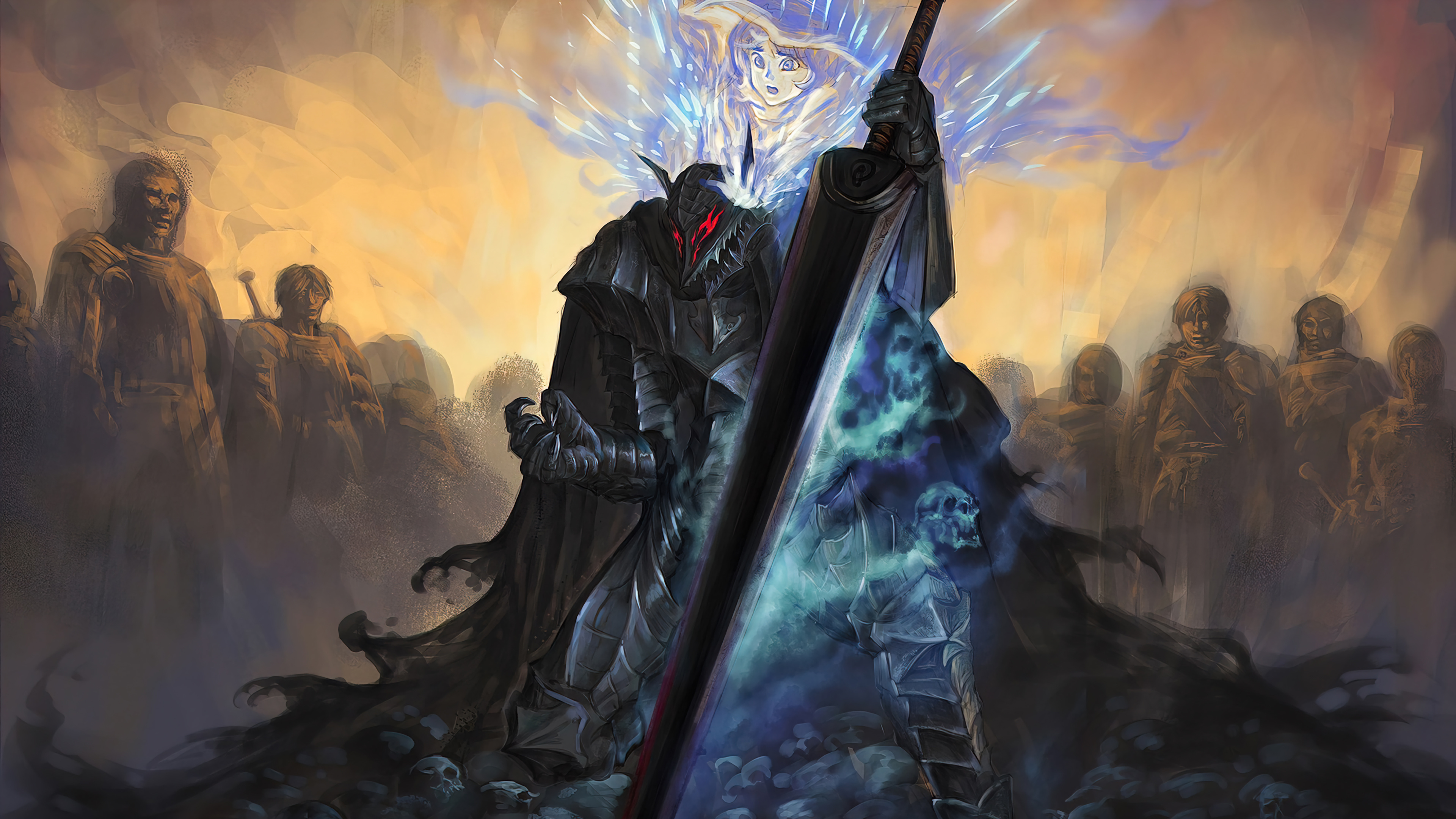 Berserk, Guts in armor, 4K wallpaper, Desktop background, 3840x2160 4K Desktop