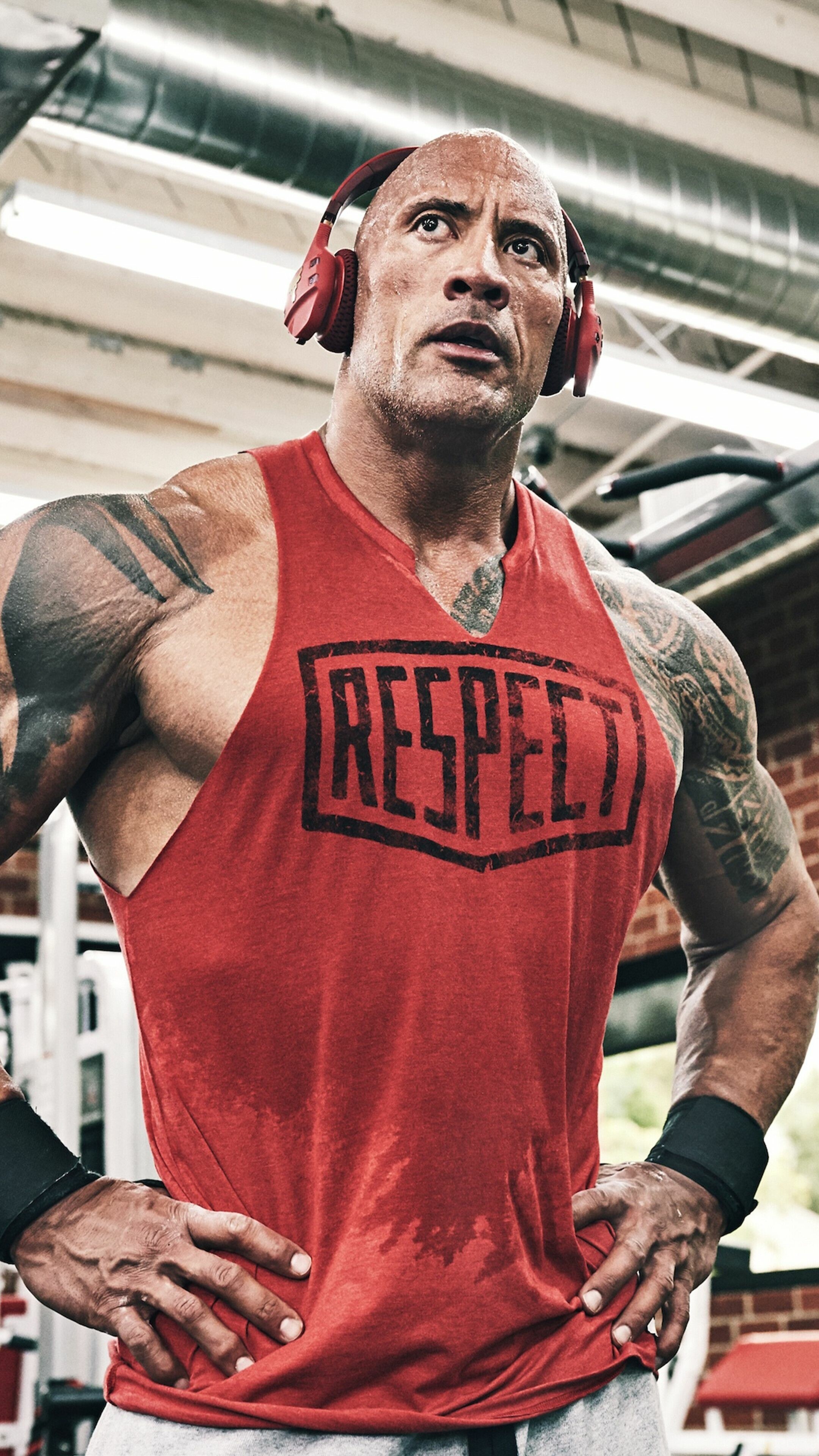 Dwayne Johnson, Powerlifting Wallpaper, 2160x3840 4K Phone