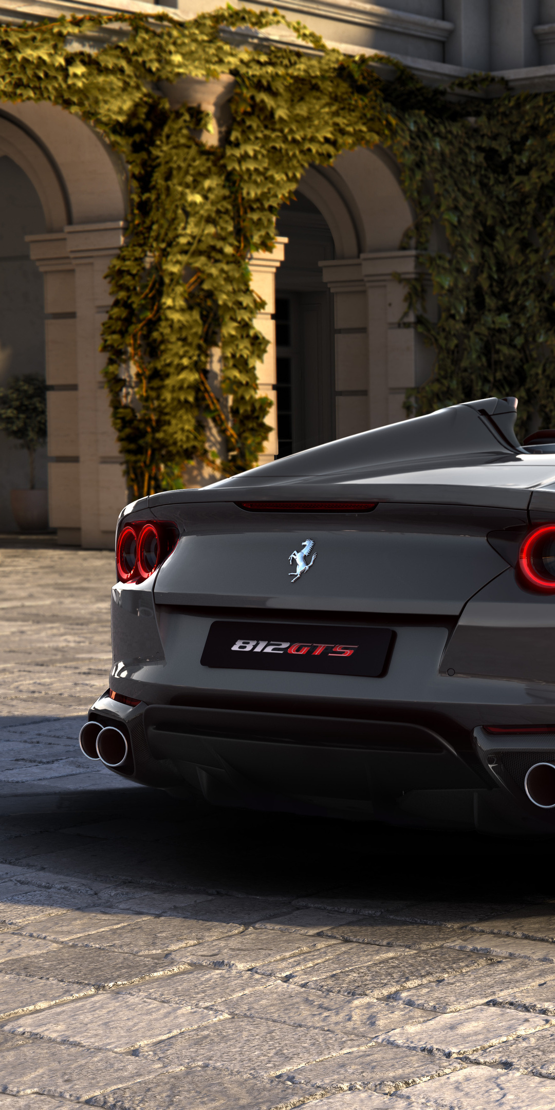 Ferrari 812 GTS, 5K resolution, Rear view, One Plus, LG Q6, 1080x2160 HD Phone