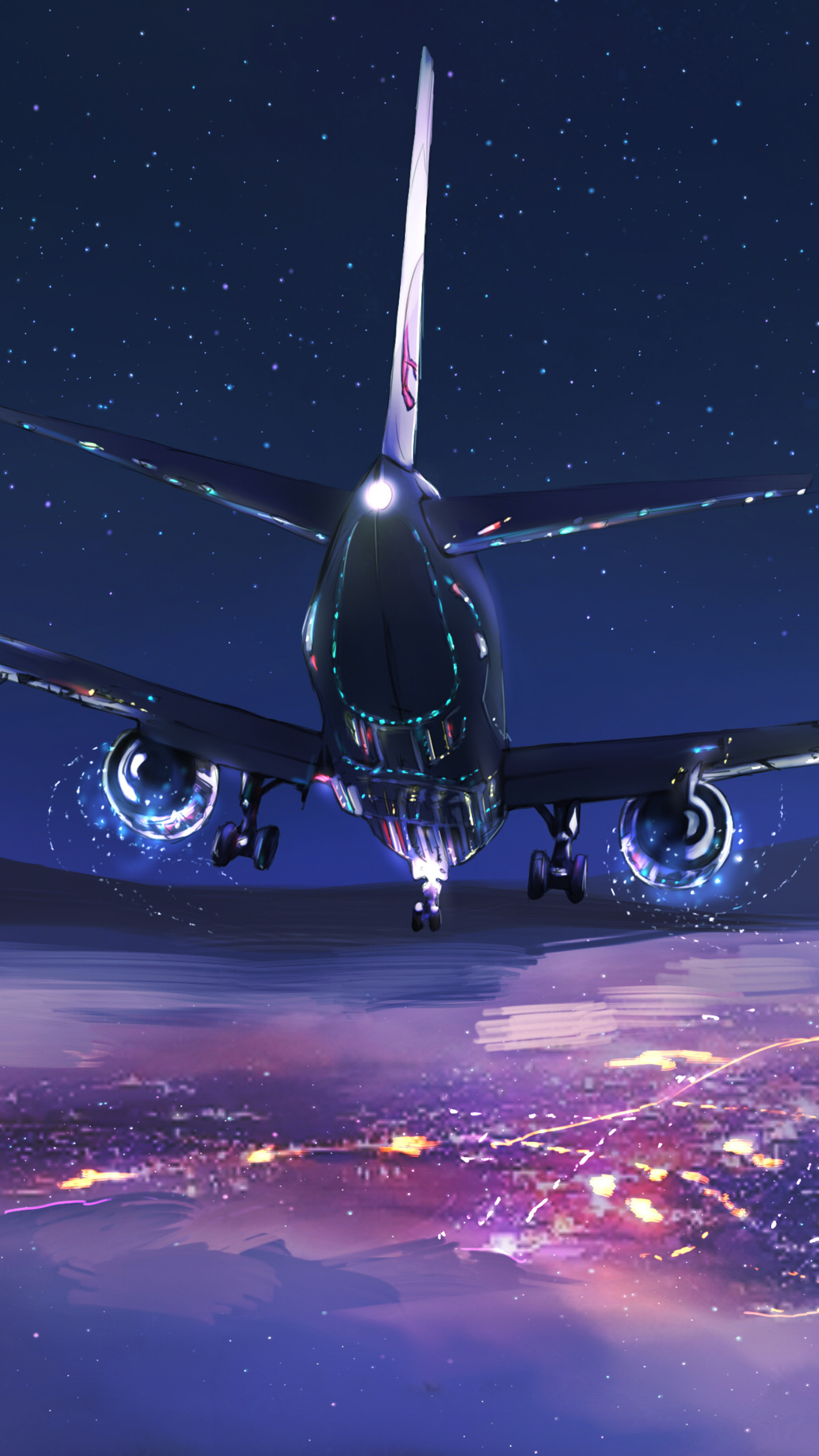 Cessna Citation CJ4, Beta cloud simulation, KMCO airport, 2160x3840 4K Phone