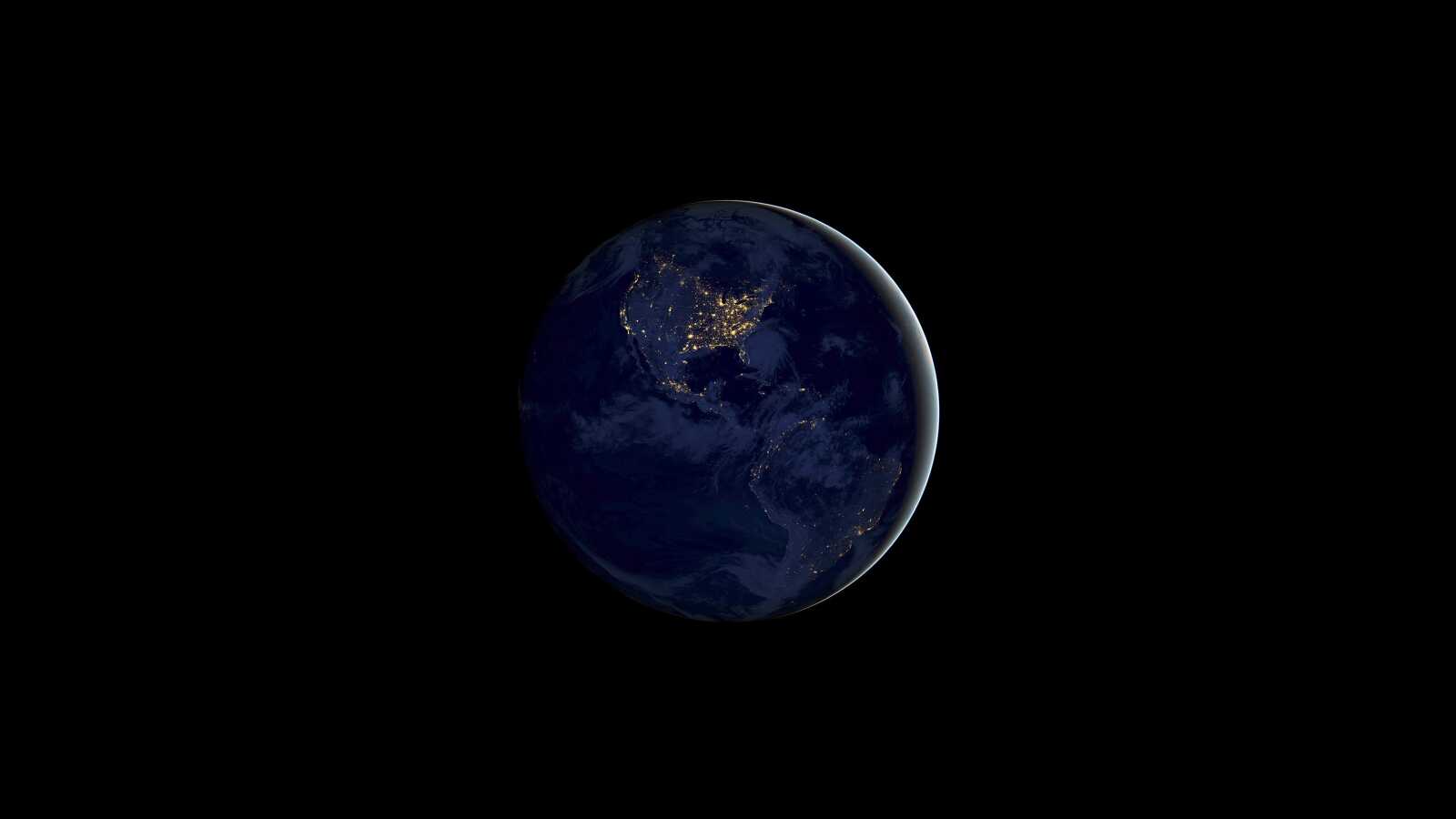 Desktop 4K Earth At Night - AMOLED Earth at Night