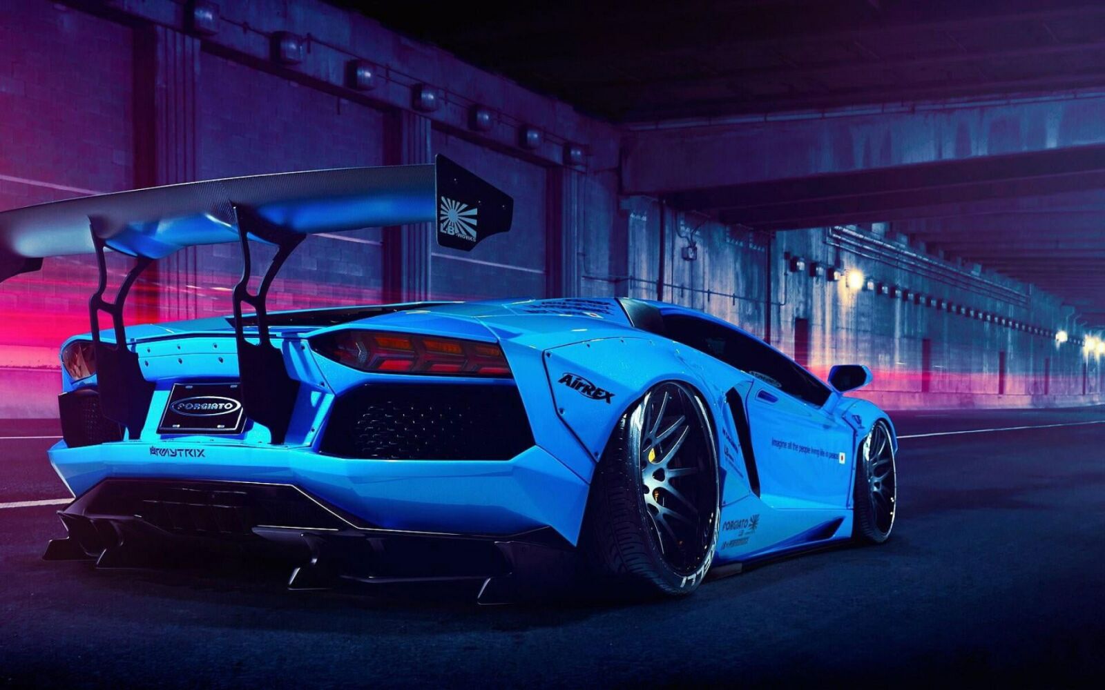 Blue Widebody Aventador