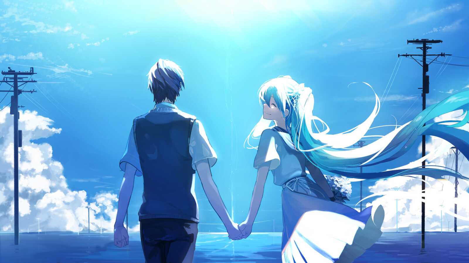 Desktop Hd Anime Couple - Anime Couple