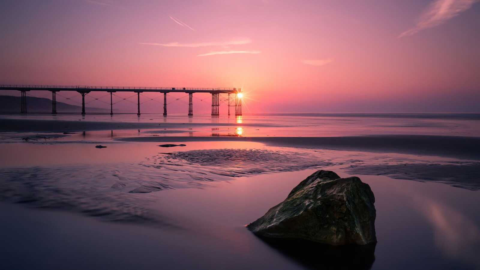 Seaside Pier Silhouette
