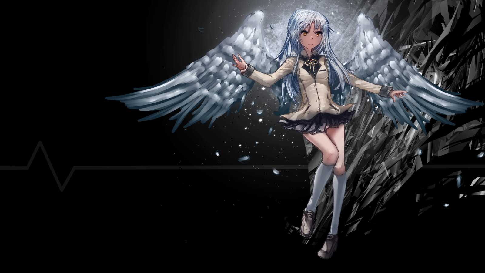 Desktop 4K Angel Beats Anime - Angel Beats! on MacBook Pro 16"