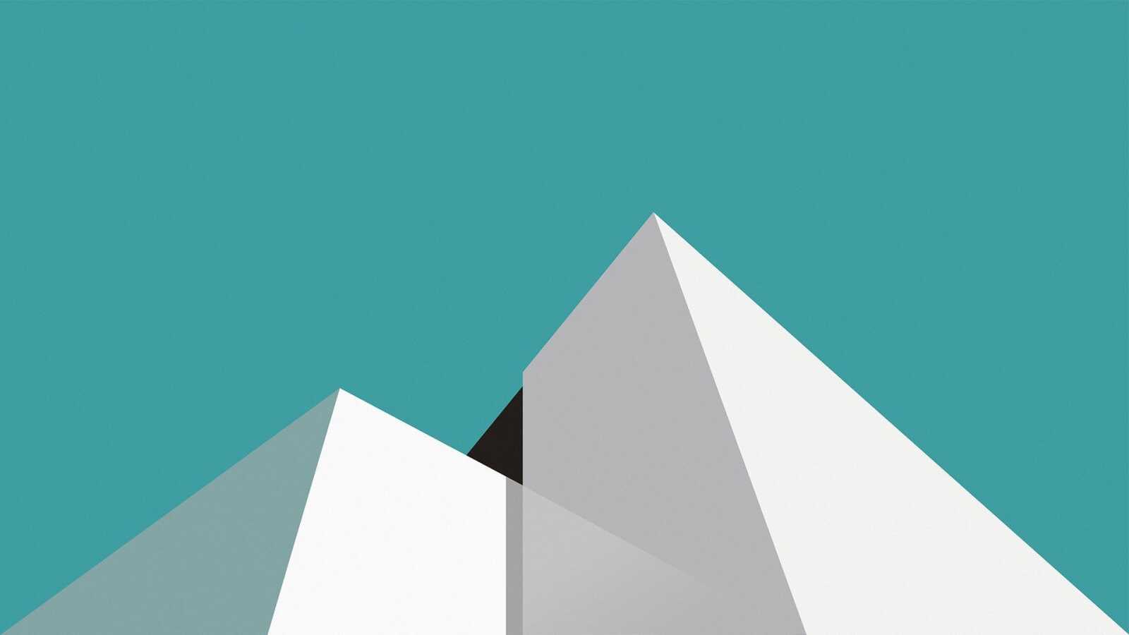 White Geometric Pyramids