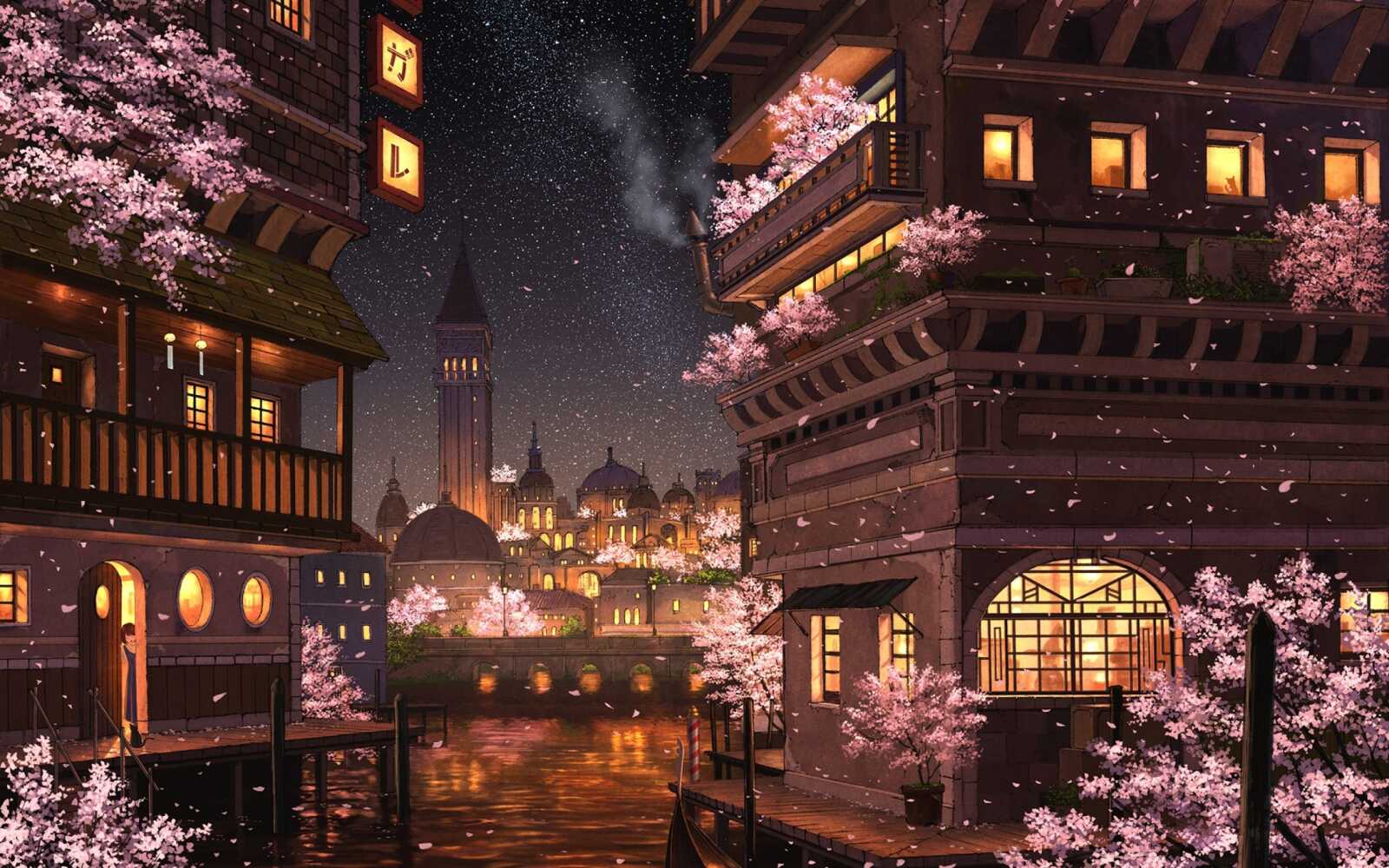 Desktop Hd Anime City - Anime City