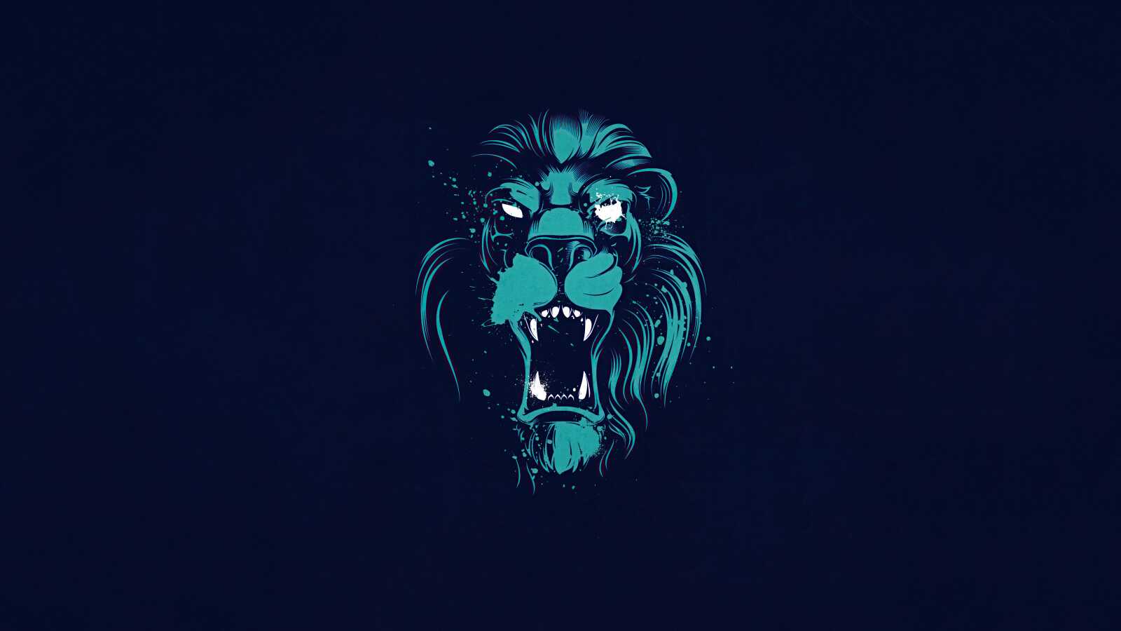 Teal Roaring Lion Icon