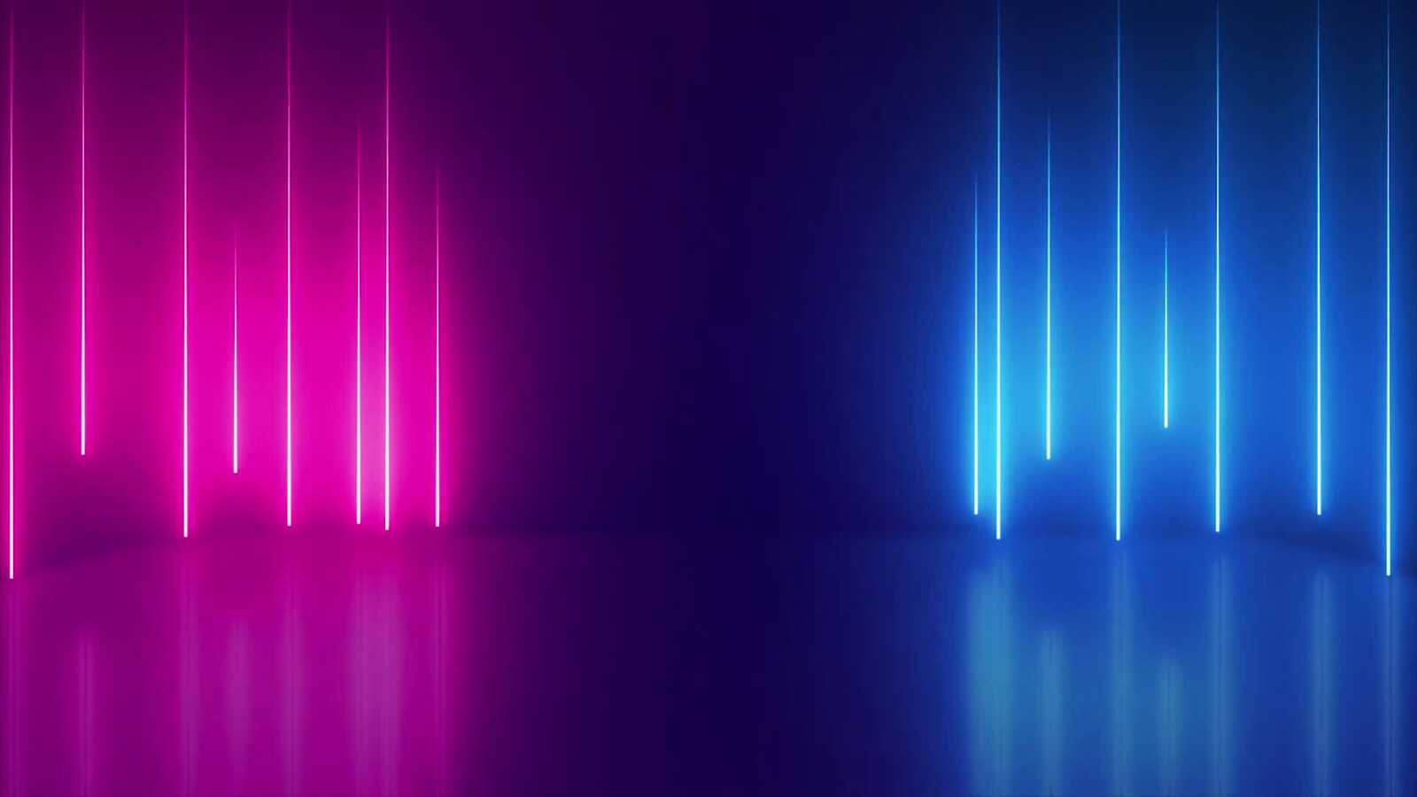 Vertical Neon Light Streaks