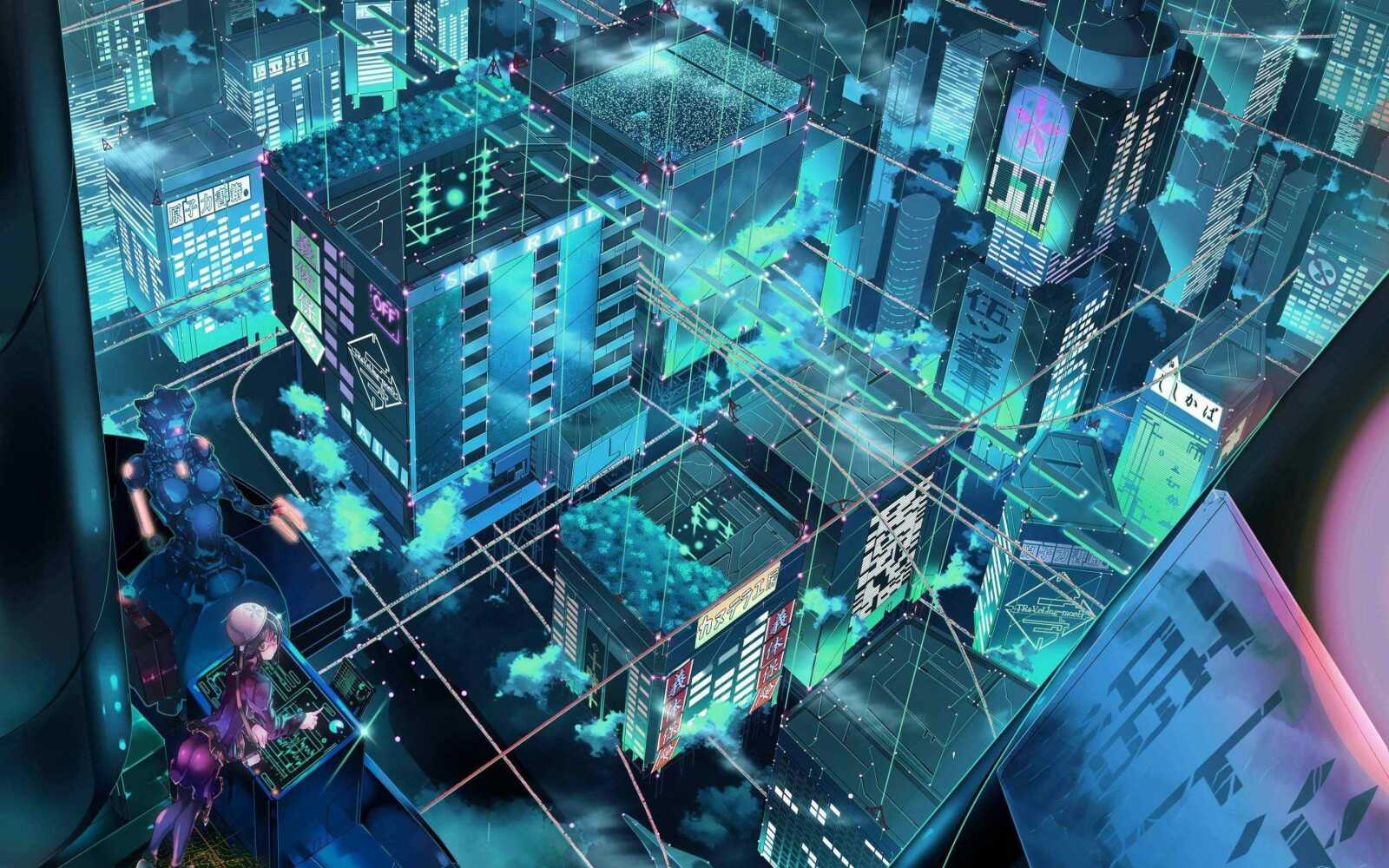 Desktop Hd Anime City - Anime City