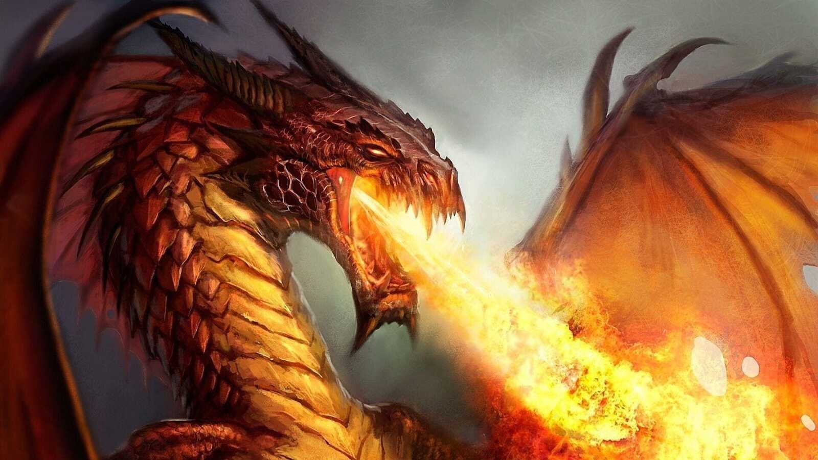 Red Western Dragon