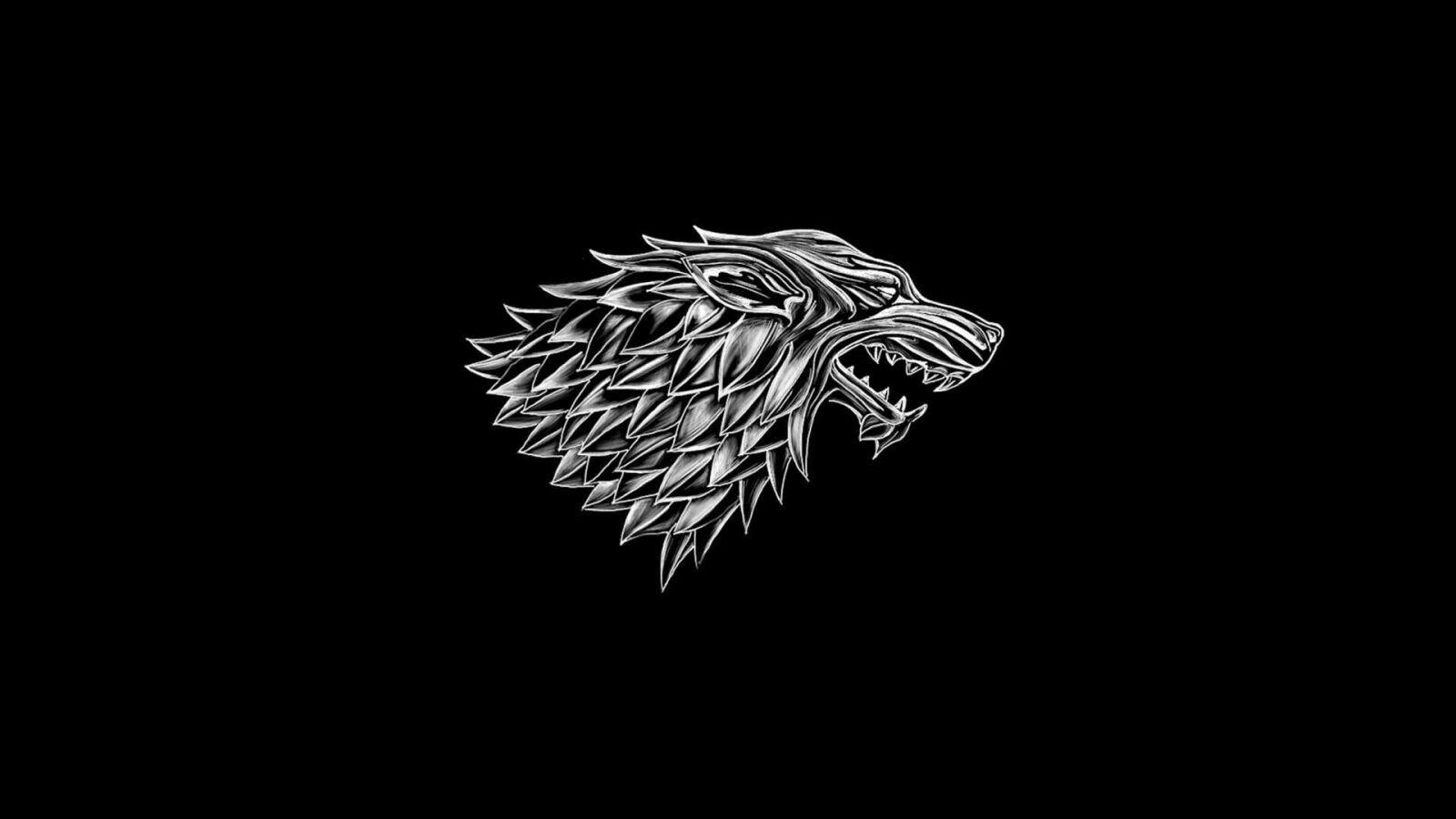 House Stark Snarling Direwolf Sigil