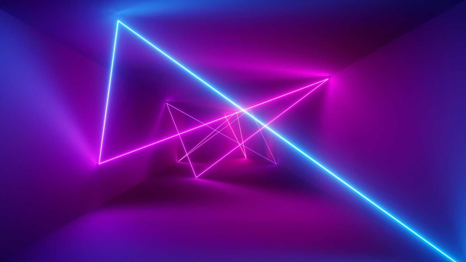 Desktop 4K Neon Abstract - AMOLED Neon Abs...