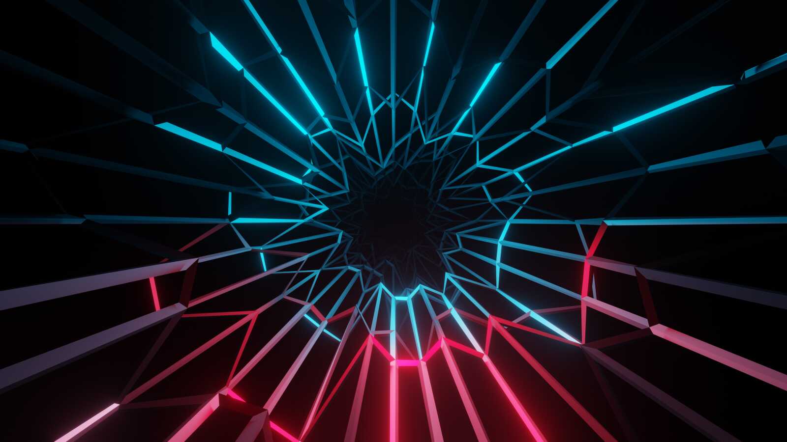 Desktop 4K Neon Abstract - AMOLED Neon Abs...