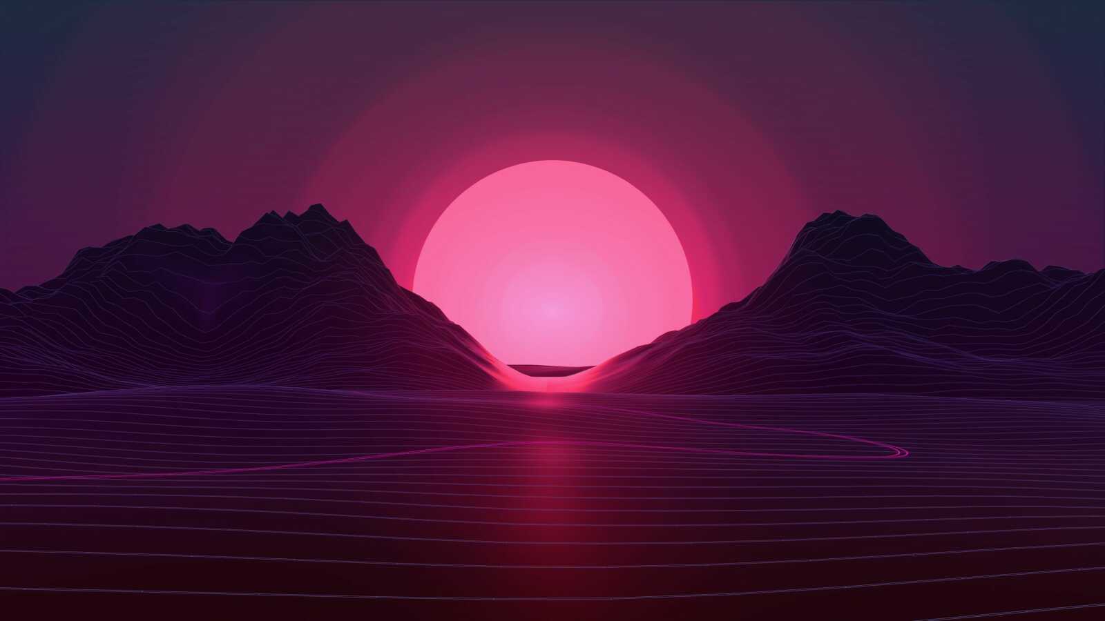 Synthwave Retro Sun