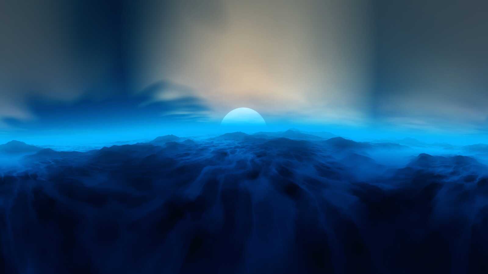 Blue Alien Landscape