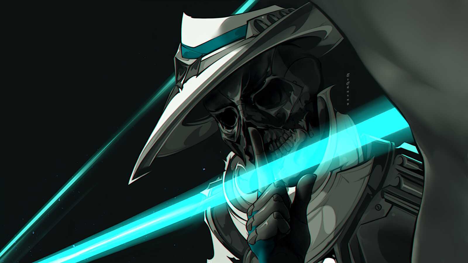 Skull-Masked Figure In Hat