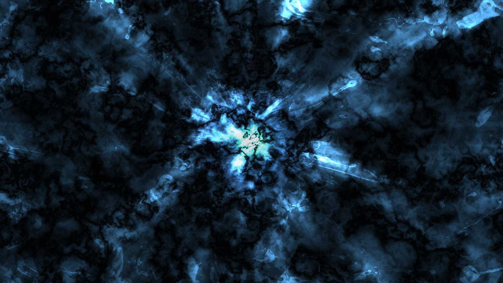 Blue Fractal Burst