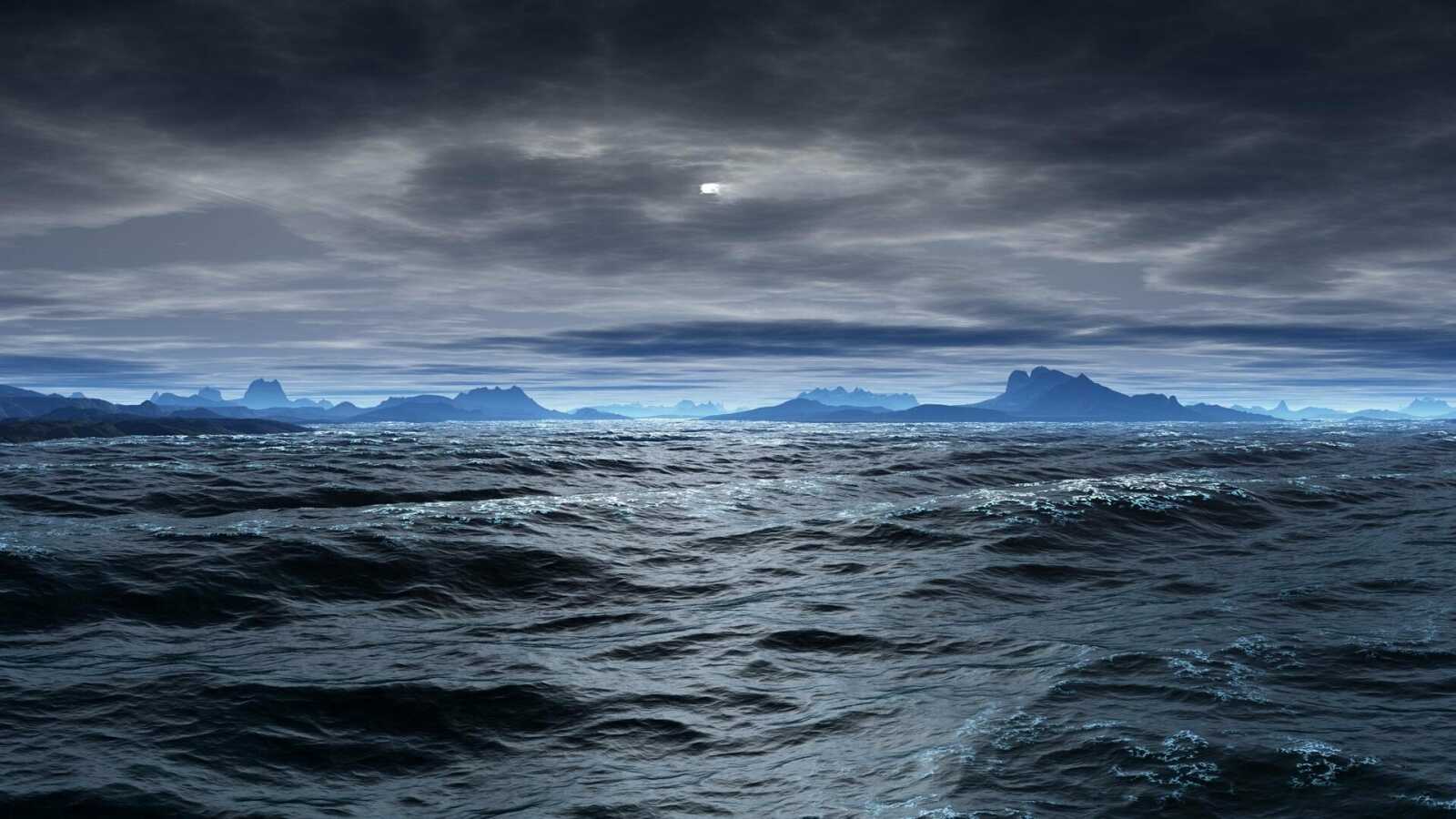 Distant Mountain Silhouettes