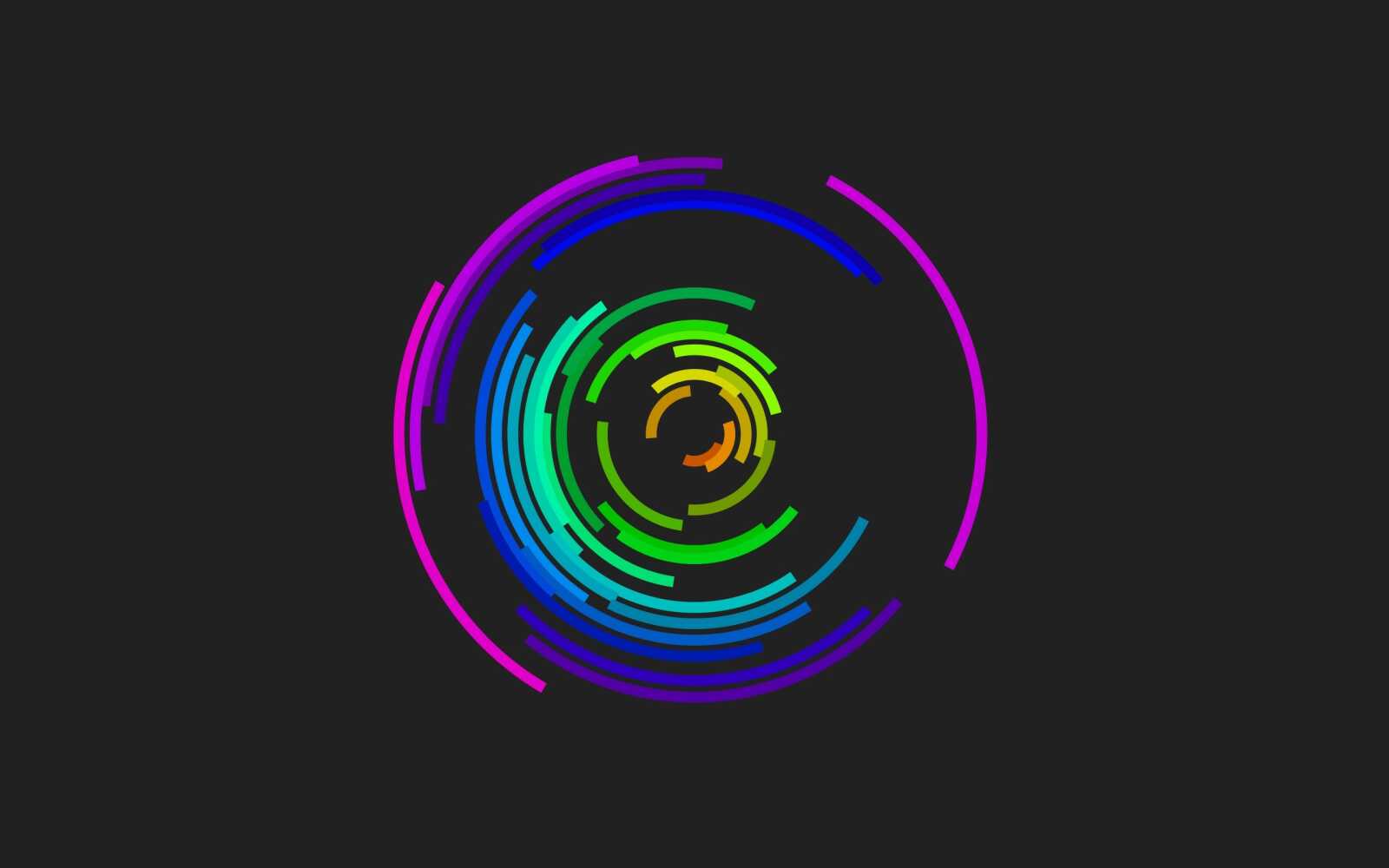Rainbow Concentric Circles