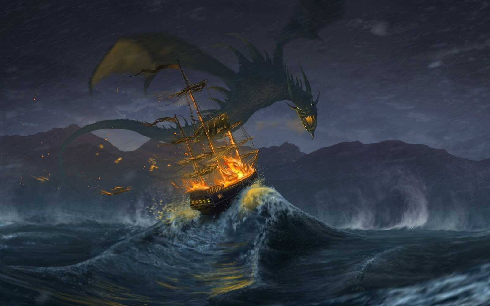 Green Sea Serpent Dragon