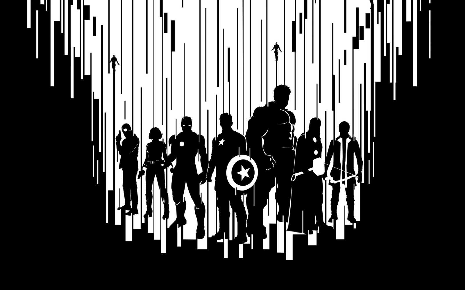 Avengers Team Silhouette