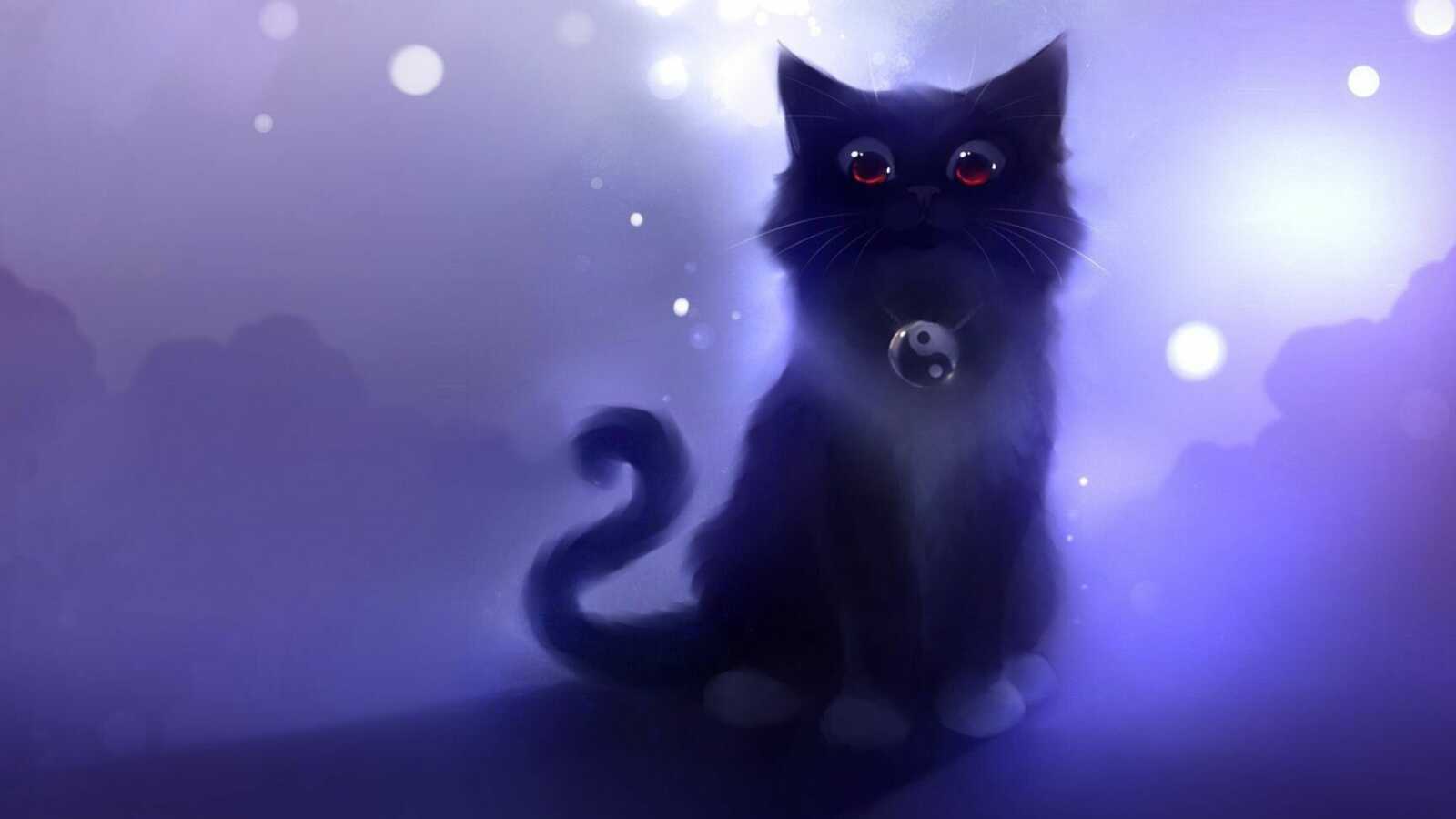 Black Cat Digital Painting