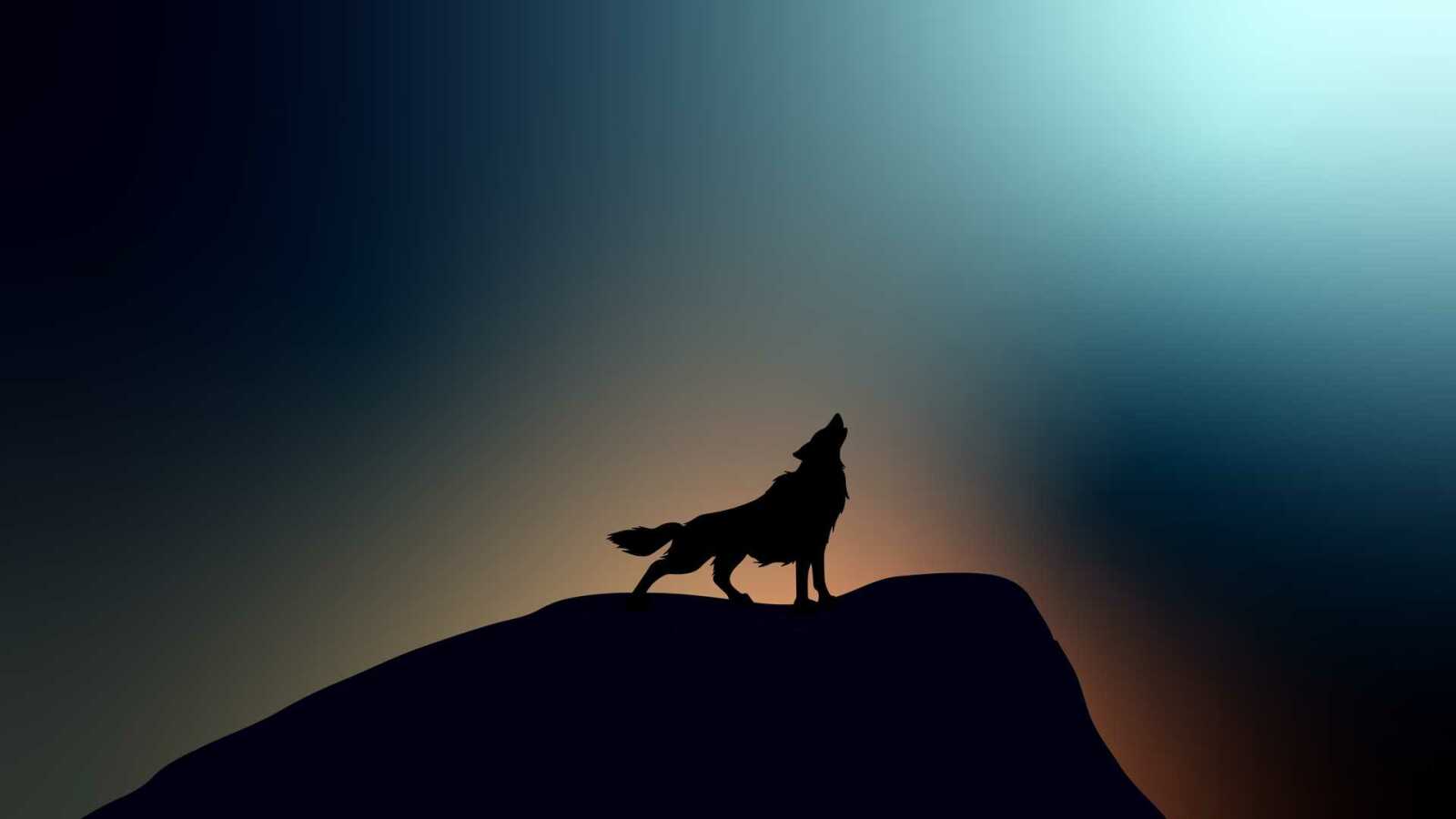 Howling Wolf Silhouette