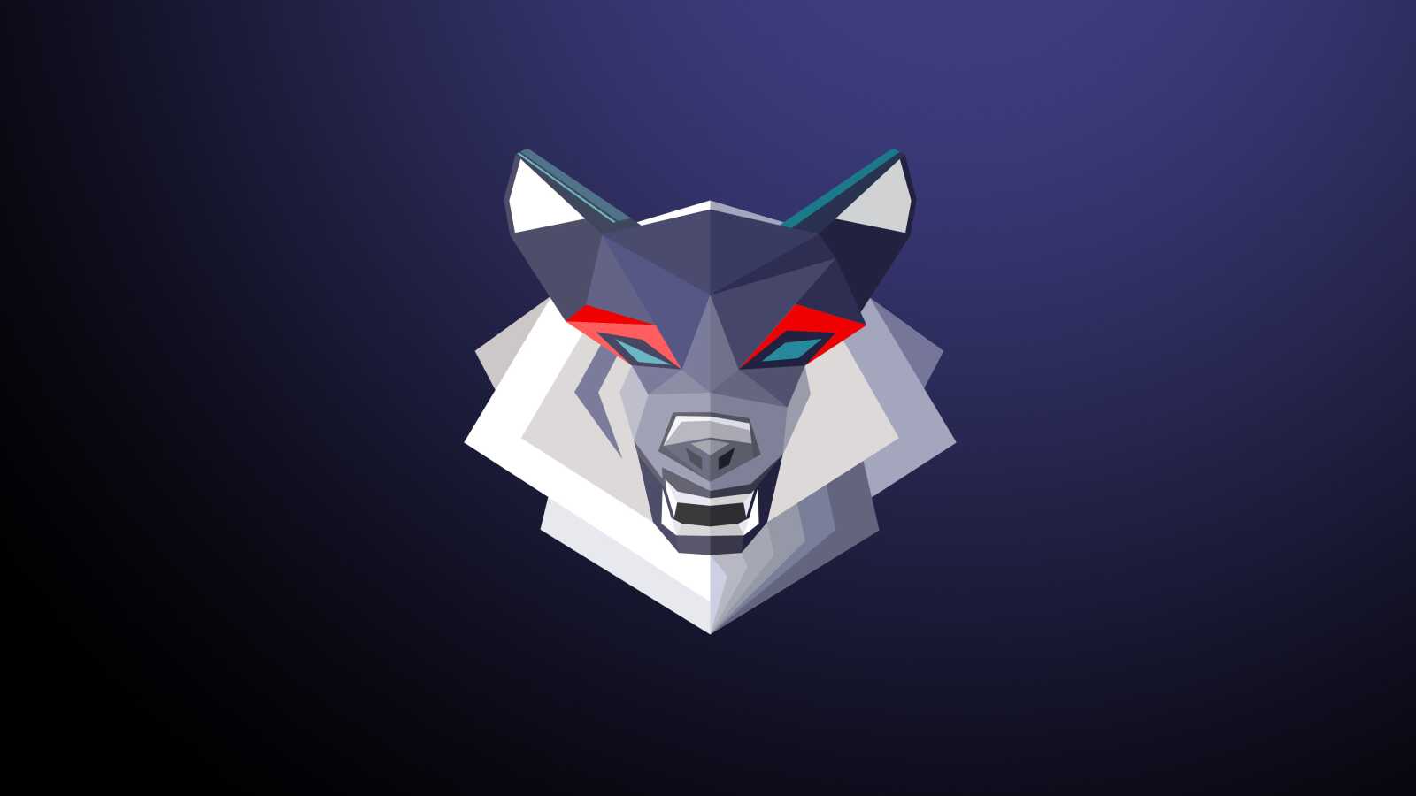 Geometric Wolf Head