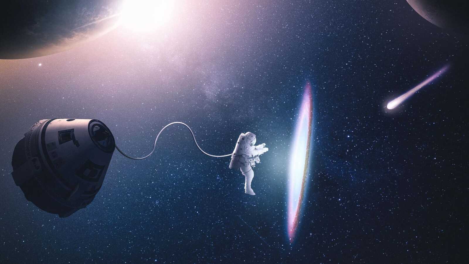 Tethered Astronaut Spacewalk