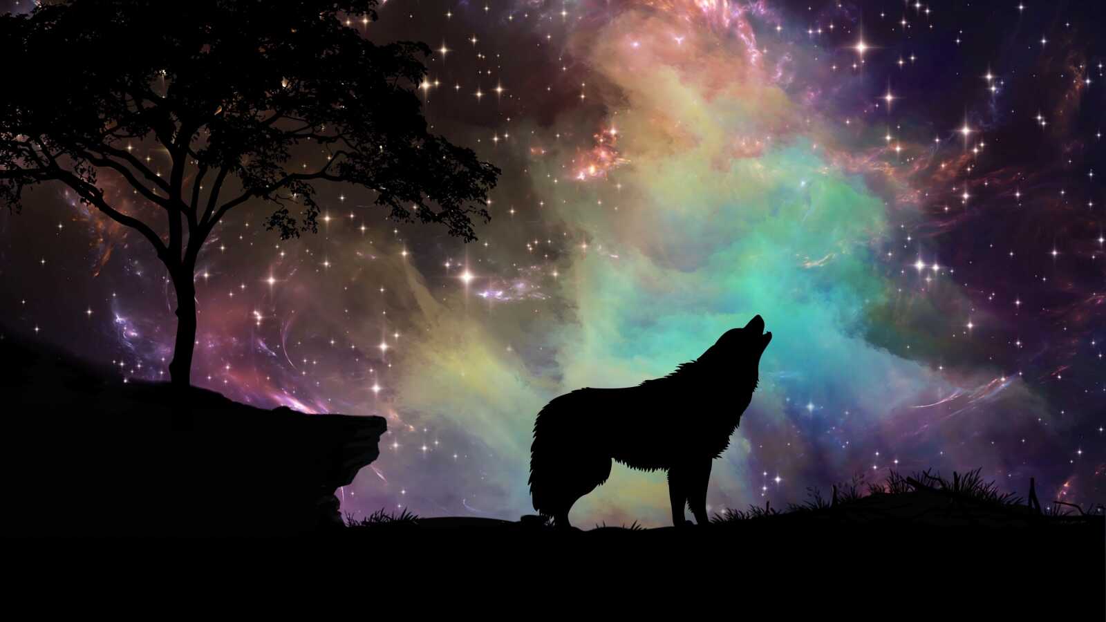 Howling Wolf Silhouette