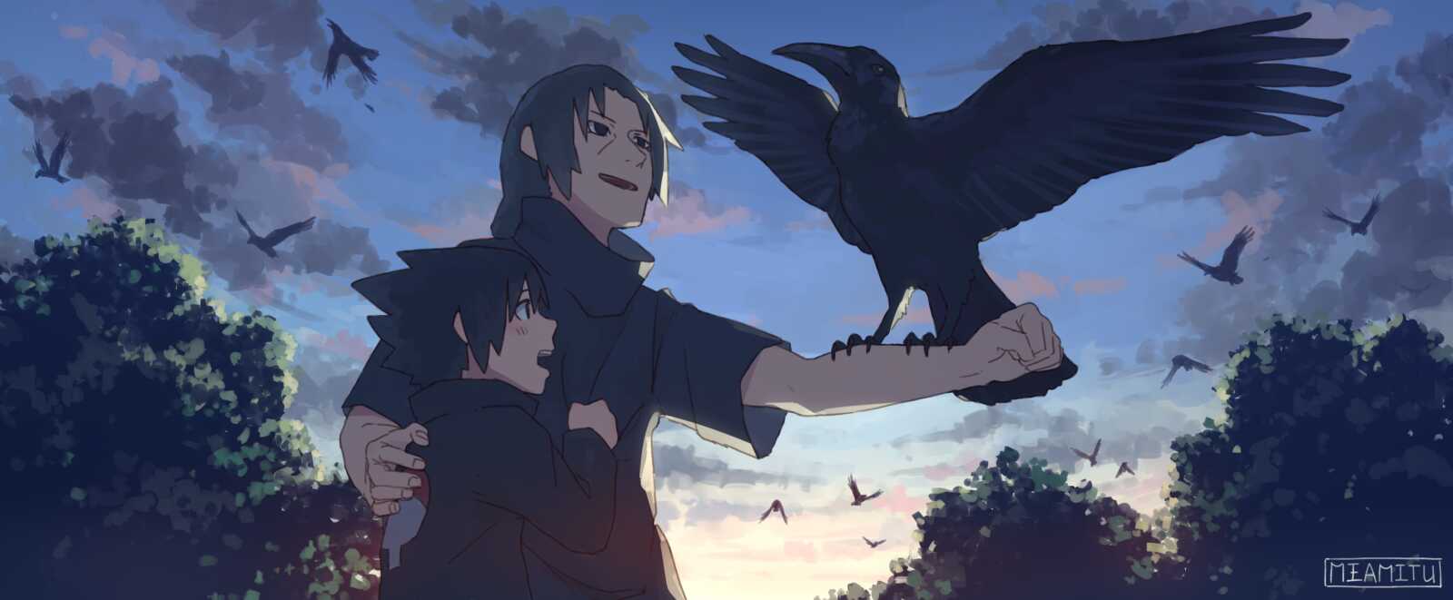 Desktop Dual Monitors Sasuke And Itachi -...