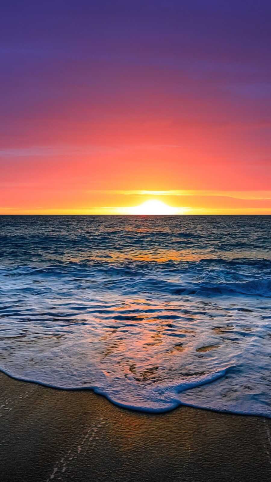 Ocean Waves On Beach