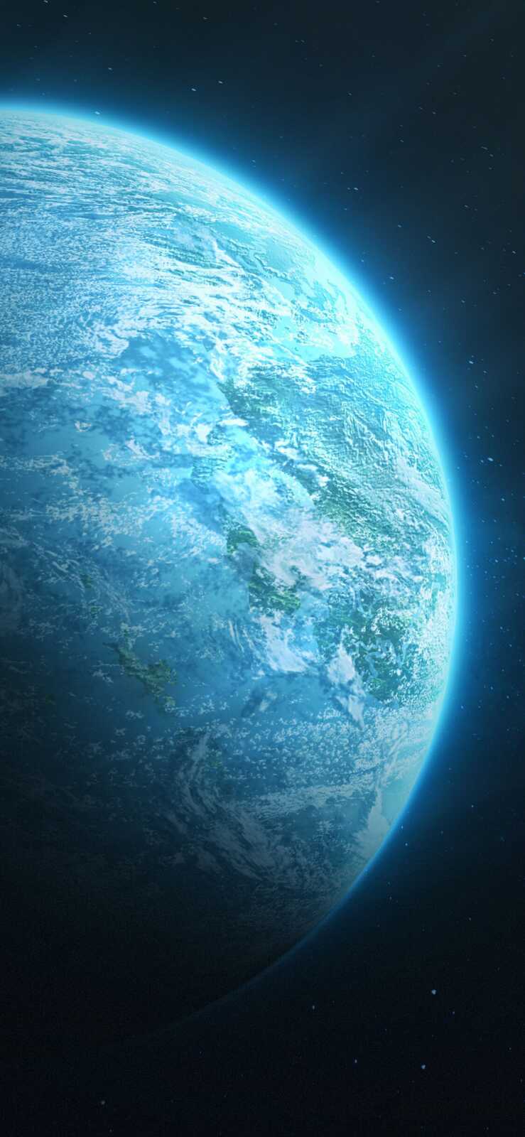 Blue Earth-Like Planet