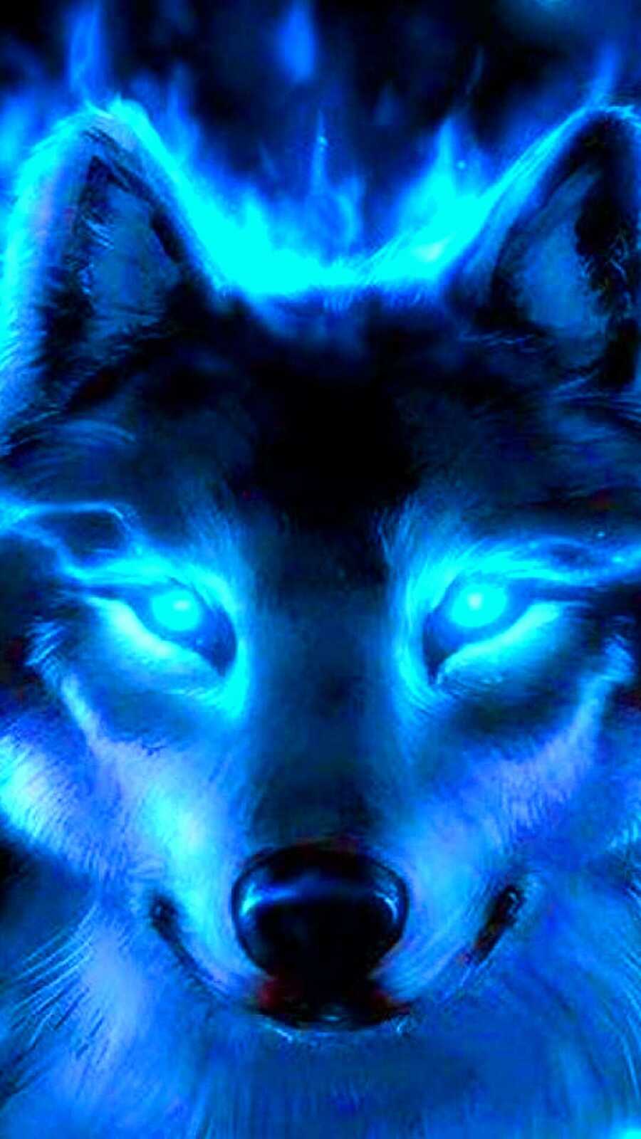 Blue Flame Wolf
