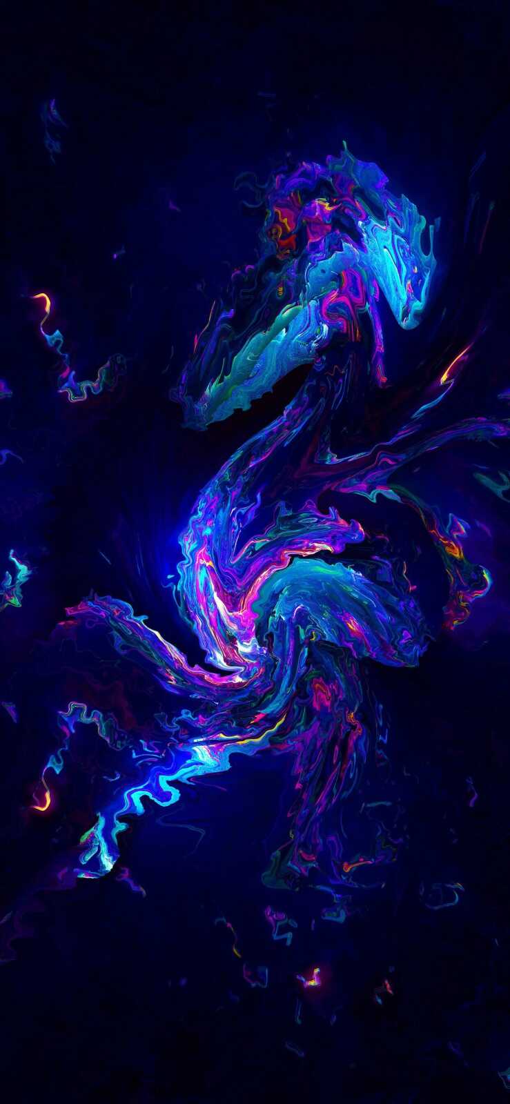 Blue Purple Fluid Swirl