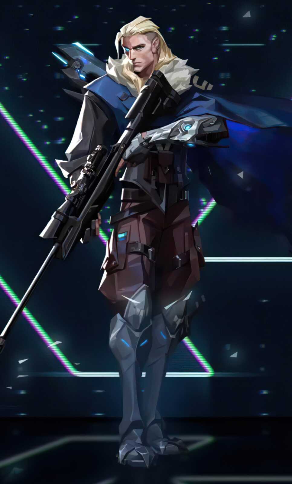 Blond Marksman With Sniper