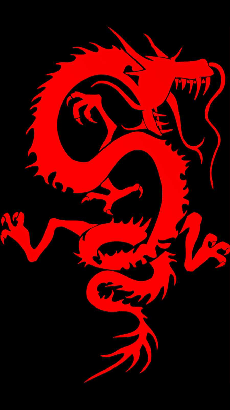 Red Tribal Dragon