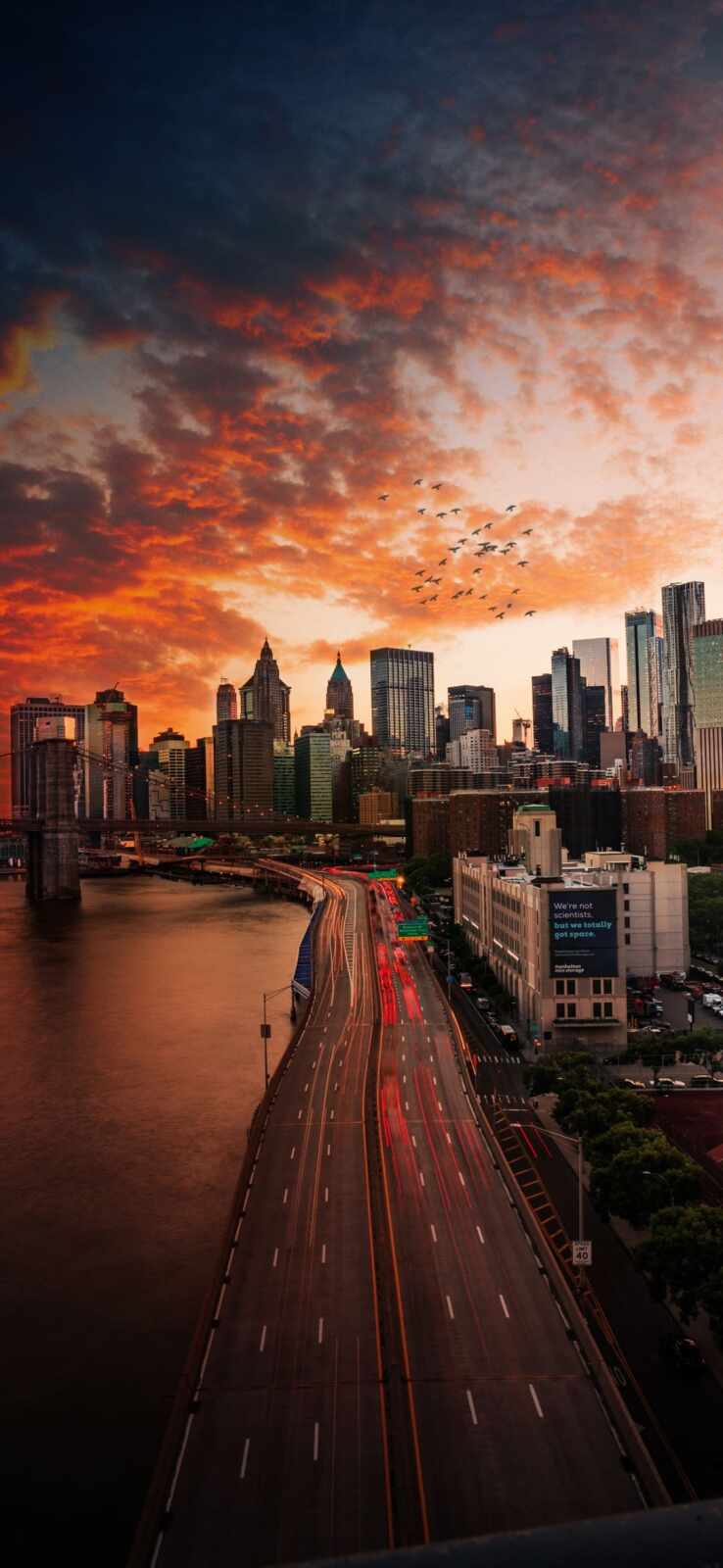Manhattan Midnight Skyscrapers
