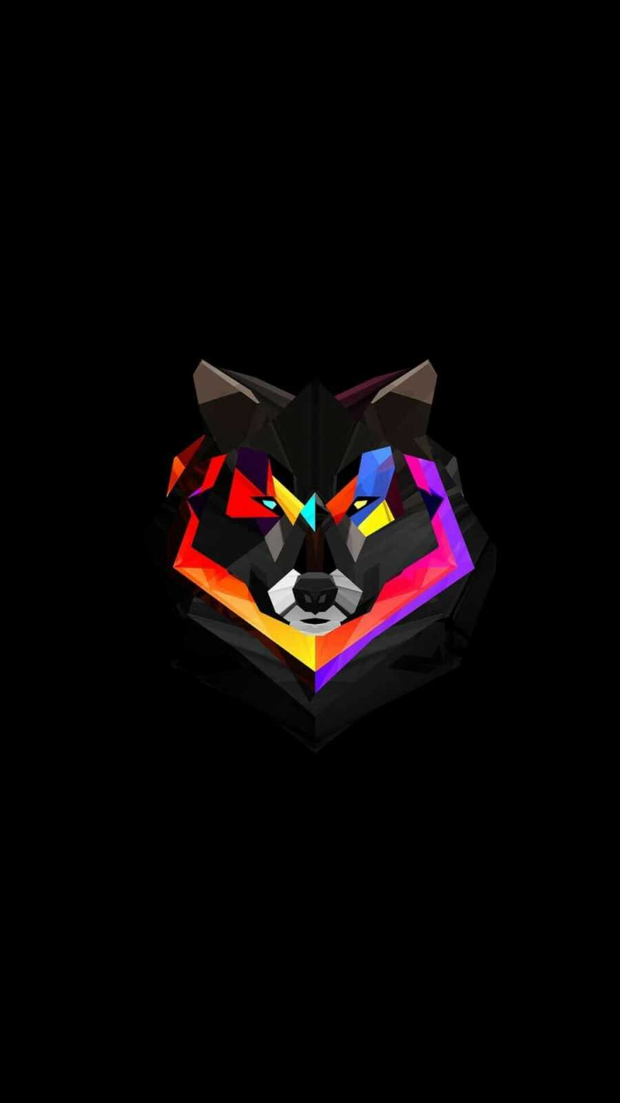 Geometric Polygon Wolf Head