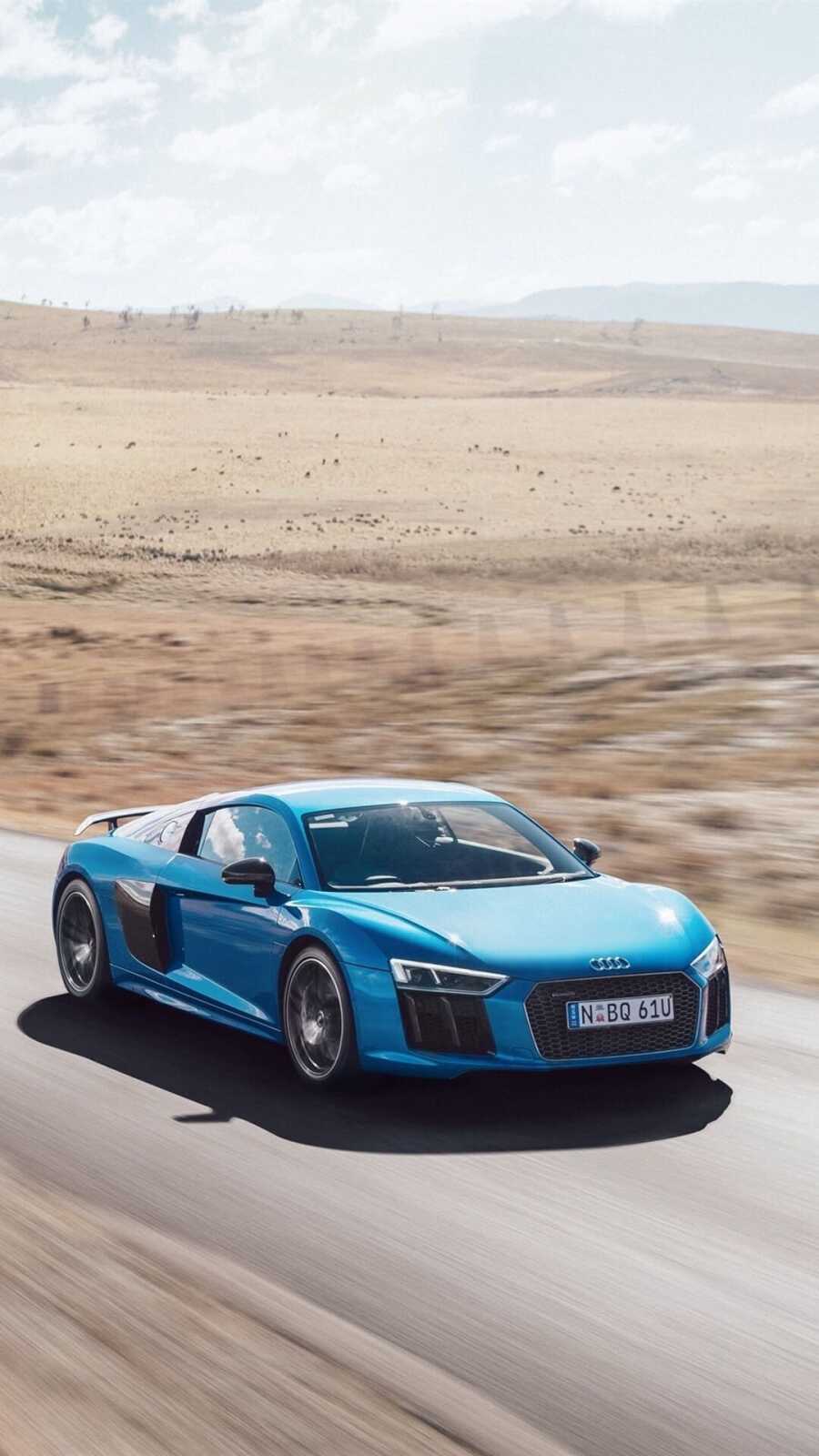 Blue Audi R8 Coupe