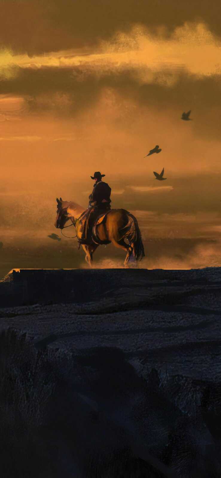 Cowboy On Horseback