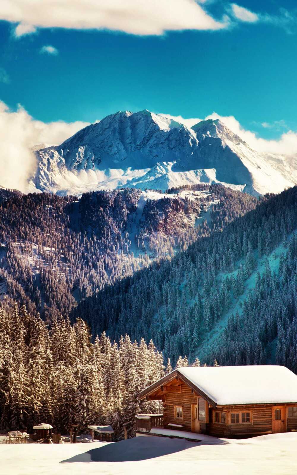 Snow-Covered Alpine Peak