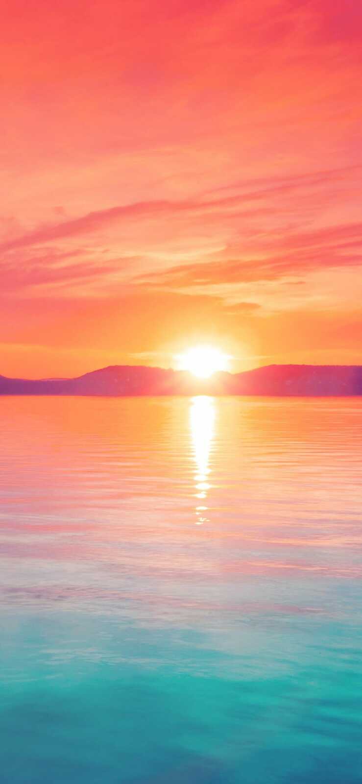 Gradient Lake Sunset