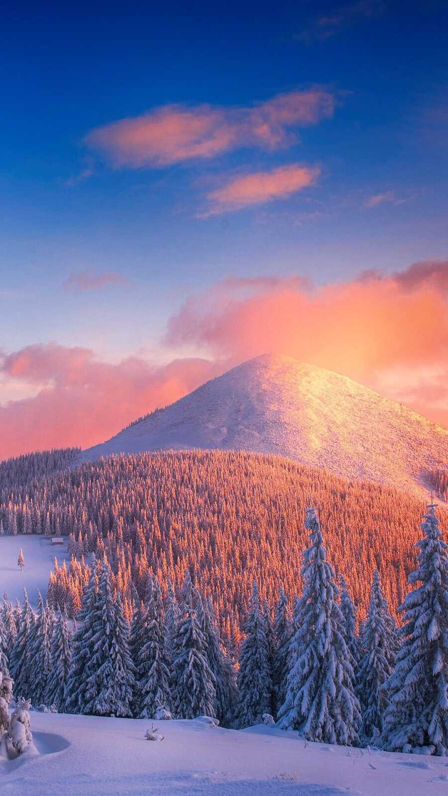 Snow-Covered Mountain Peak