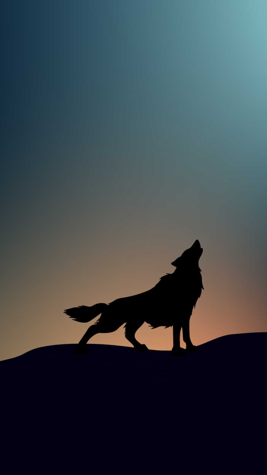 Howling Wolf Silhouette